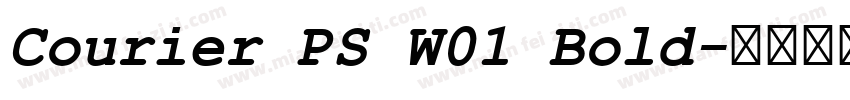 Courier PS W01 Bold字体转换